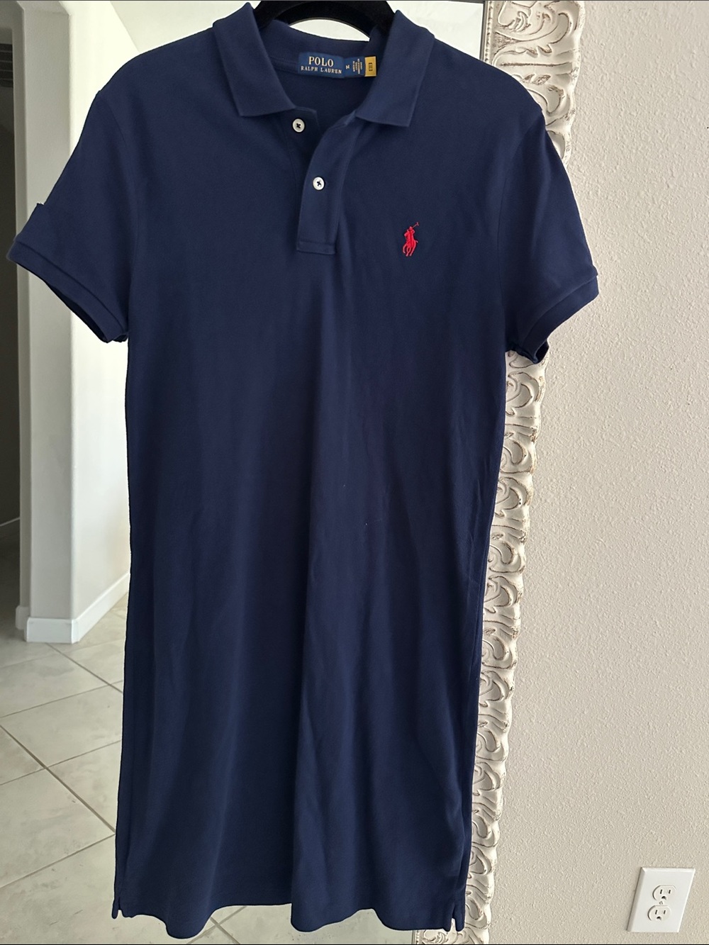 Polo by Ralph Lauren Navy Polo Dress with Red Pony Embroidery